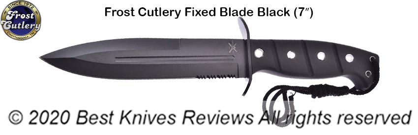 Frost Cutlery Fixed Blade Black (7″)
