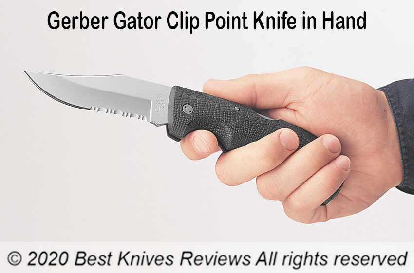 Gerber Gator, Gerber Knives' Gerber Gator Clip point Knife in Hand