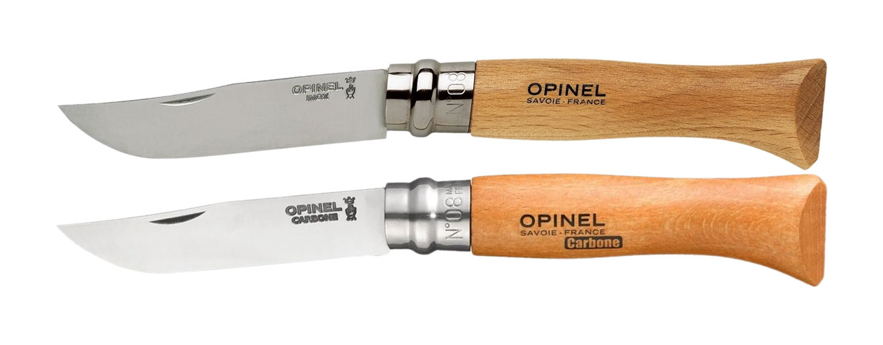 Opinel No 8 Stainless Steel vs Carbon Steel