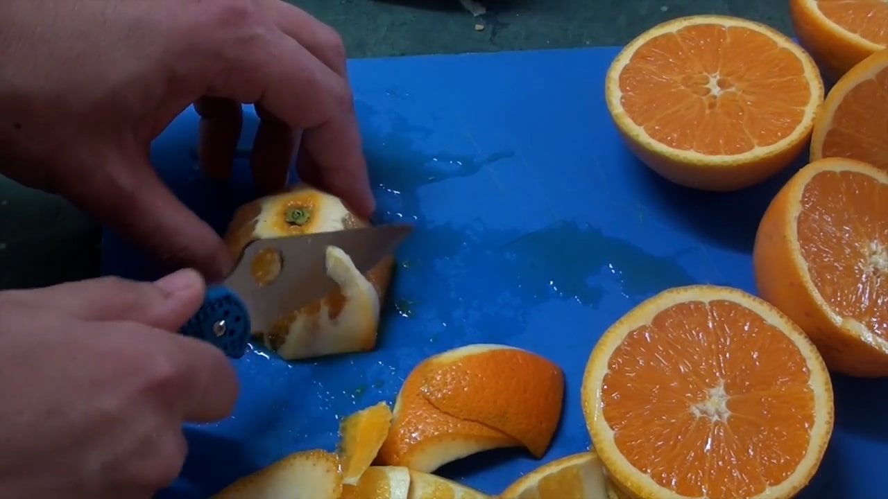 Smooth and precise cutting of oranges with Delica 4