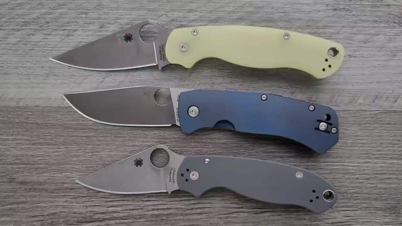 Spyderco Pm2 Vs Spyderco Slysz Vs Spyderco pm3